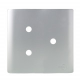 Placa p/ 3 Furos 4x4 - Novara Prata